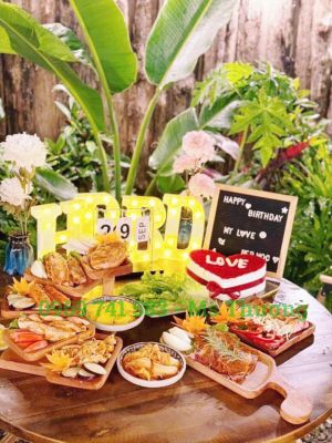 Kệ Gỗ 5 Tầng - Quán BBQ Lẩu Nướng