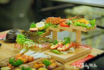 Kệ Gỗ 7 Tầng - Quán BBQ Lẩu Nướng