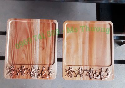 Khay Hoa Văn Họa Tiết Hoa Mai