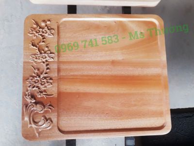 Khay Hoa Văn Họa Tiết Hoa Mai